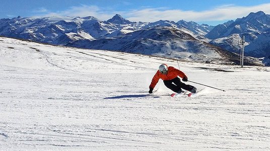 Skifahrer Alpen